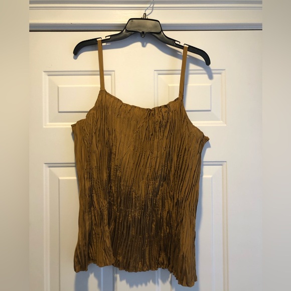 Eileen Fisher Bronze Pleated Camisole Size 1X - Picture 3 of 10